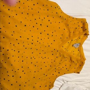Worthington Yellow Polka Dot Blouse